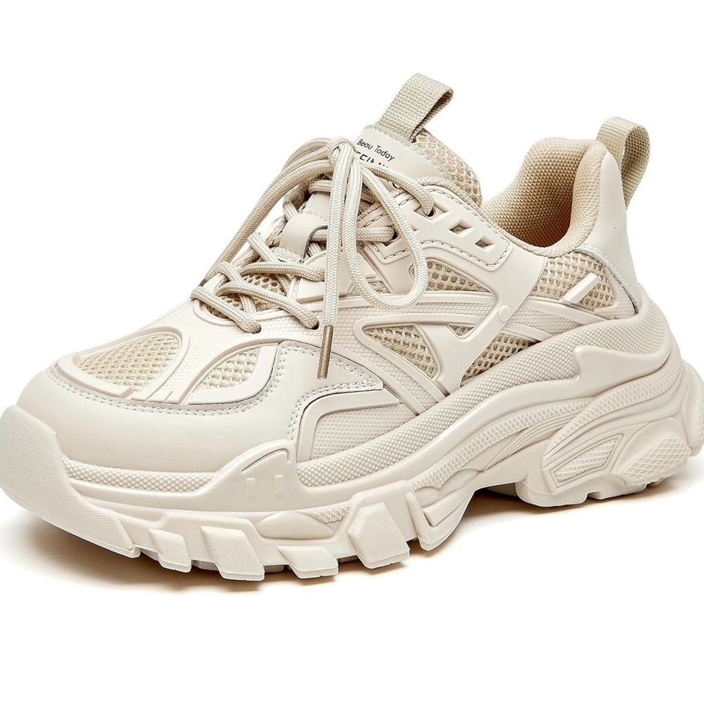 White/Beige Women's Sneakers